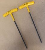 2 Pack of Bondhus 9/64" (3.5mm) x 210mm T Handle Hex Allen Key Drivers