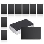 100Pcs Metal Business Card Blanks 1/64" Thick 3.4x2" Black Matte Aluminum Laser