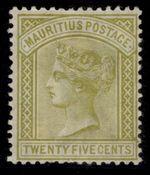 MAURITIUS QV SG110, 25c olive-yellow, M MINT. Cat £16.