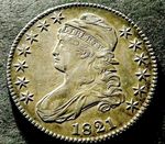 1821 Capped Bust Half Dollar 50c Semi Key Date O-104a High Grade AU+ Original