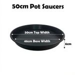 50cm Plant Pot Saucers Round Deep Strong Plastic Base Water Drip Tray Saucer