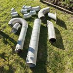 Job Lot of Galvanized Ducting Pipe, Elbow, Joint