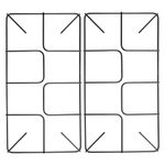 UNIVERSAL Gas Hob Burner Pan Flat Support Stand Cooker Rack 455 x 245 mm x 2