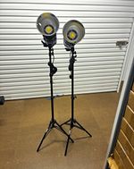 Phot-R VEO100 (LED100D) Continuous Lighting Kit 2 Heads & Stands AC Powered