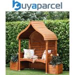 AFK Orchard Arbour Wooden Garden Seat Chair Outdoor Beech Stain FSC