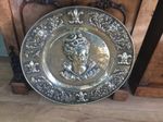 A BEAUTIFUL HUGE  25” ANTIQUE BRASS WALL PLAQUE, DIANE de POITIERS . 1800’s.