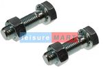2 x M16 x 55mm Tow Ball Towbar Towball Nuts and Bolts with Shake Proof Washers