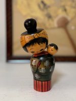 Kokeshi Doll Hajime Miyashita Kimono Parent and Child Approx. Height 16.5cm
