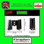 Black Extruded Aluminium Heatsink TO-220 Cooler 35x26x13 mm