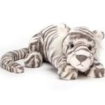 Jellycat Sacha Snow Tiger Plush Doll Toy Birthday Xmas Gift Tags & Dust Bag 28CM