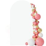 White Wedding Arch Cover 7.2ft Elastic Polyester Backdrop Stretch Adjustable