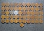 Lot of 51 USA Lincoln Wheat Cents 1910-1958 (All Different)