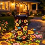 Sunflower Solar Lantern Outdoor Waterproof Hanging Light Garden Yard Patio