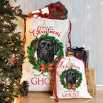 Black Labrador Christmas Sack Personalised Dog Xmas Santa Bag Puppy Gift DWS07