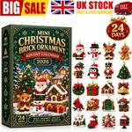 Mini Christmas Brick Ornament Advent Calendar 24 Day Unique Buildable Holiday UK
