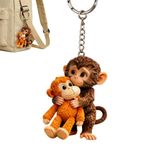 NEW Protect Punch The Monkey Keychain, for Backpack Purse Car Keys Gift HOT