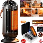 2000W Indoor PTC Heat Space Heater, Remote,Hand Warmers For Outdoor, Xmas Gifts