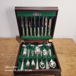 Vintage Elkington EPNS A1 Sheffield Dubarry Pattern 8 Place Canteen