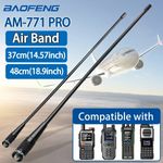 Baofeng Air Band Antenna AM-771 PRO SMA-Female 108-136MHZ Soft Whip 37cm/48cm Lo