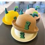 Baby Toddler Summer Straw Hat Kids Boys Girls Dinosaur Fedora Sun Cap 
