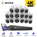 ANNKE 8MP Colorvu CCTV System 4K POE IP Camera Audio Mic 12MP 8 16CH H.265+ NVR
