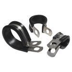 P-Clips Rubber Lined 316 Marine Grade Stainless Steel Hose Pipe Clamp