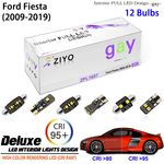 LED Light Bulbs for 2009-2019 Ford Fiesta Interior Light Kit White Dome Light