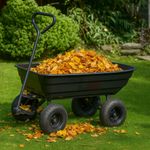 75L Tipping Garden Cart 300 kg Wheelbarrow Dump Trolley Utility Truck Trailer