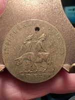1814 Napoleon Elba Exile, The Devil & Ass Inseparable Friends, Kettle UK holed.