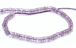 HALF STRAND NATURAL BRAZIL AMETHYST SMOOTH HEISHI BEADS, 4 - 4.5 MM, GEMSTONE
