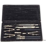 Technical Drawing Instrument Set Vtg Compasses Dividers Drafting Tools in Case