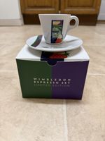 Brand new Exclusive Lavazza Wimbledon Espresso Cups Saucer. Set of four. 