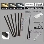 6 Pcs x500mm Invisible Fit Acoustic Wall Panels LED Lights Dimmable Full DIY Kit