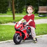 6V Honda Licensed Kids Motorcycle w/ Music, Training Wheels for 3-5 Years Red