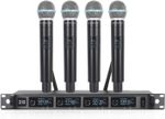 XTUGA Wireless Microphone System with 4 Handheld Microphone, 4-Channel UHF Set