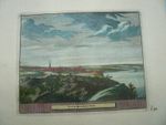 Montrose/Scotland, anno 1707, P.v.d. Aa Decorative coloured copper engraving