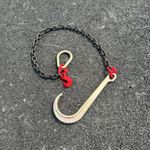 Single Leg J Hook 1m Towing Winching Chain Recovery Assistance Off Road 5000kg
