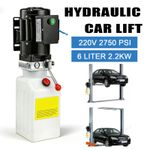 6L 2.2KW Car Lift Hydraulic Power Unit Pack Auto Pump Heavy Duty Vehicle 220V