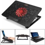 5 Fan Laptop Cooling Pad Adjustable Stand USB Quiet Cooler for 12-17 Inch