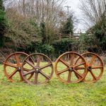 Shepherd Hut Wheels Cast Iron Set of Four