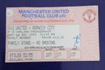 Manchester United v Norwich City  Premier League - 1993/1994 Ticket