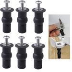 6 Pack Toilet Seat Screws, Hinges, Rubber Top Nuts, Fixings, Blind Hole Fittings