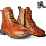 Black Guard  Oxford Leather Motorcycle Boots Rider Footwear All Sizes
