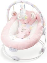 LADIDA Pink Baby Bouncer Padded Seat, Music  & Vibration Flower Bunny Design 76