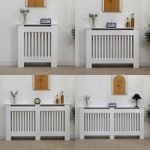 S-XL Wooden Radiator Cover Cabinet Modern Cabinet Top Shelving Home Hallway Wood