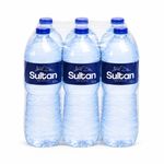 Sultan Natural Water 6 x 1.5L | Still Bottled Water Multipack | Large Family Pac