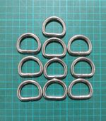 10x Heavy Duty Welded Stainless Steel D Rings AISI 304 25mm 1" Webbing Hardware