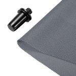 Speaker Grill Cloth 20 x 63 Inch Stereo Mesh Fabric with Buckle Dark Grey