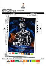 PORTO Portugal RANGERS Glasgow Scotland 29 January 2026 EL FAN 16pg+ OFFICIAL LU