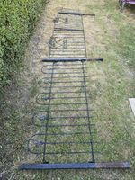 Wrought Iron  Steel Garden Border Fence Trellis/gate Decor  - with Arrow Finials